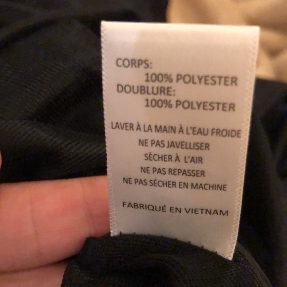 Nwot Floret Studio knee length black dress with side slit - Picture 7 of 7